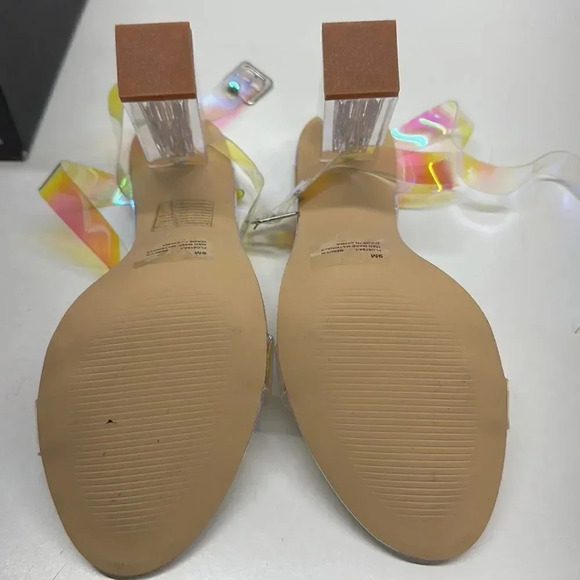 Fashion Nova The Glass Slipper High Heel Maria 2 Iridescent Shoes Size 9 - Picture 7 of 10